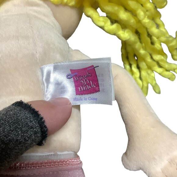 Friends 2B Made Build-A-Bear Blonde Yarn Hair Blue Eyes Doll 16" Stuffed Plush - Picture 4 of 6